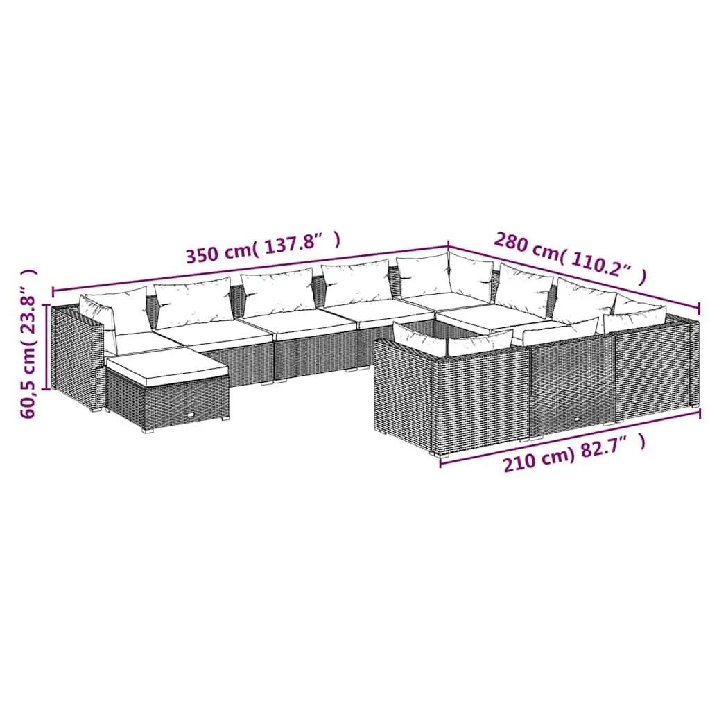 11-Piece Garden Lounge Set