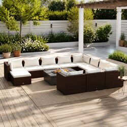 Value-Driven 11-Piece Garden Lounge Set with Cushions