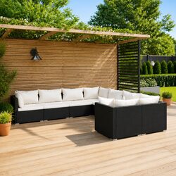 Practical 8-Piece Garden Lounge Set with Comfort