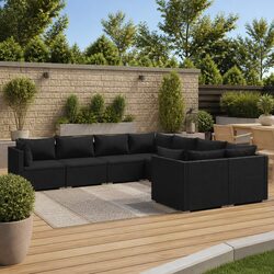 Comfortable 8 Piece Rattan Lounge Set with Cushions for Your Home