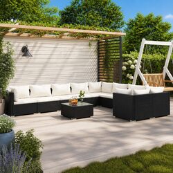 Reliable 10-Piece Garden Lounge Set for Outdoor Enjoyment