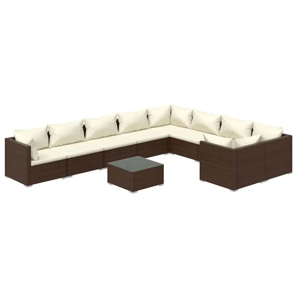 10-Piece Garden Lounge Set for Relaxation