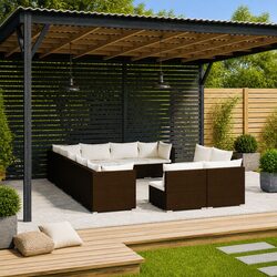 Reliable 12-Piece Garden Lounge Set with Comfort