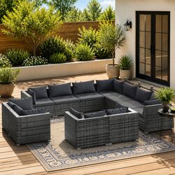 Value and Comfort: 11 Piece Garden Lounge Set
