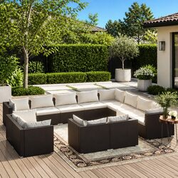 Practical 12 Piece Garden Lounge Set for Outdoor Living