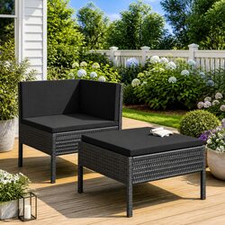 Versatile 2 Piece Garden Lounge Set with Comfort