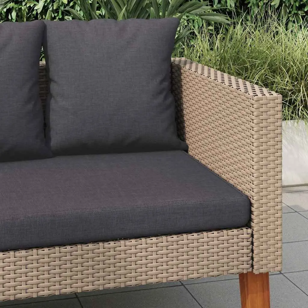 2-Seater Outdoor Garden Sofa Lounge Seat Patio Furniture Cushions Beige