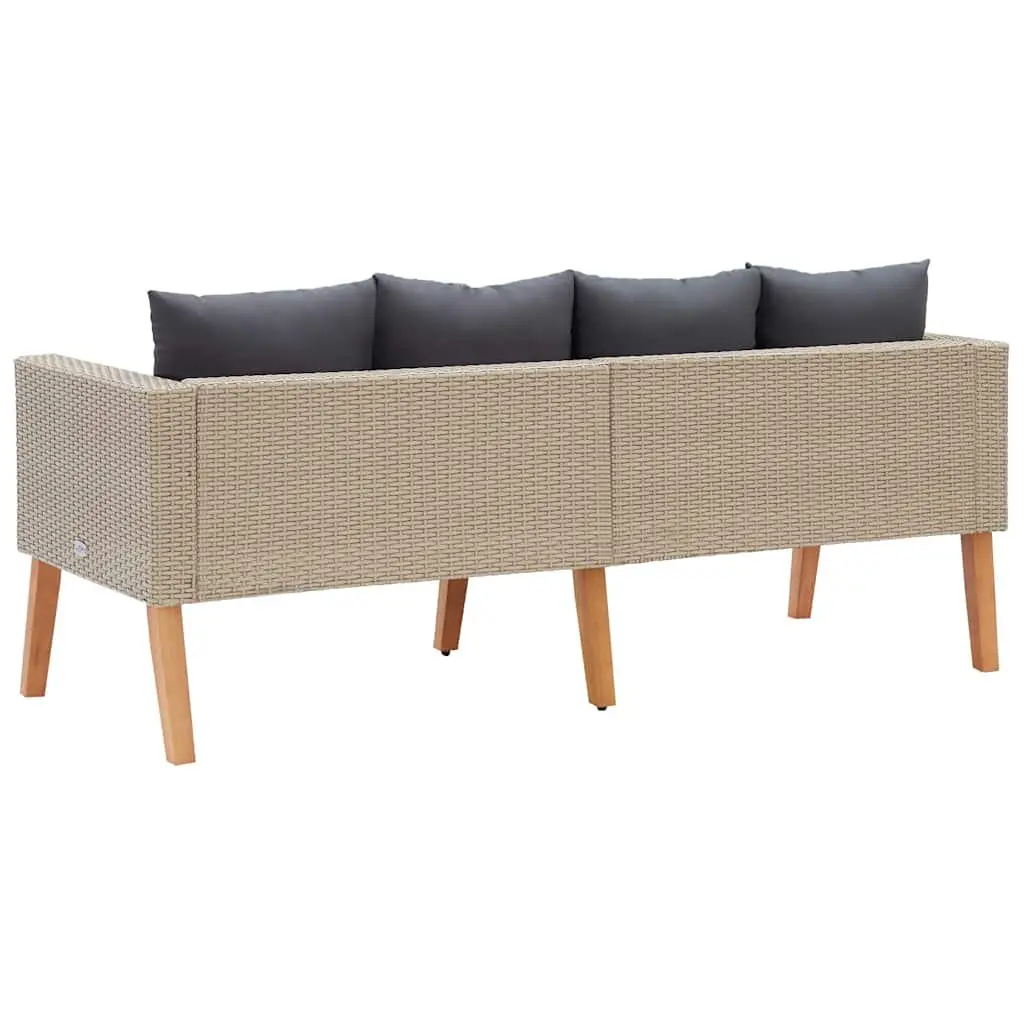 2-Seater Outdoor Garden Sofa Lounge Seat Patio Furniture Cushions Beige