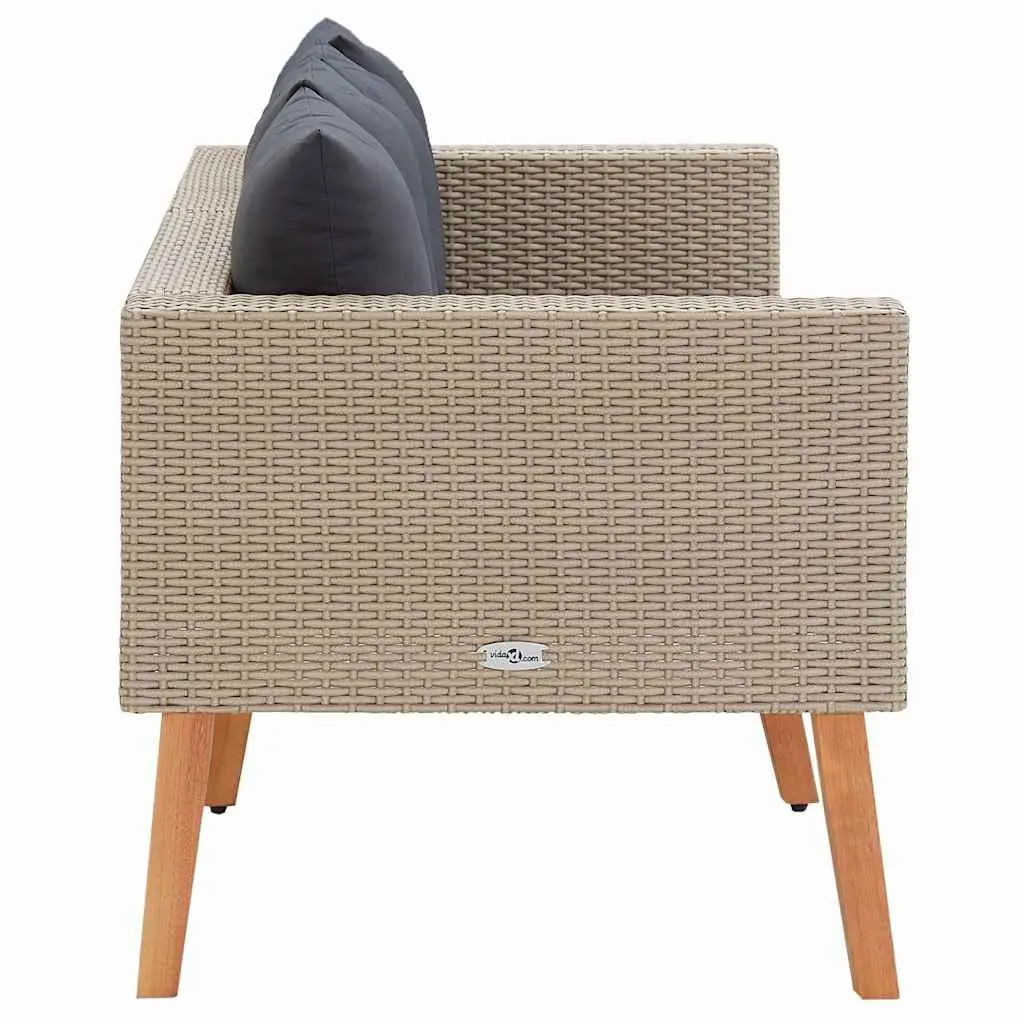 2-Seater Outdoor Garden Sofa Lounge Seat Patio Furniture Cushions Beige