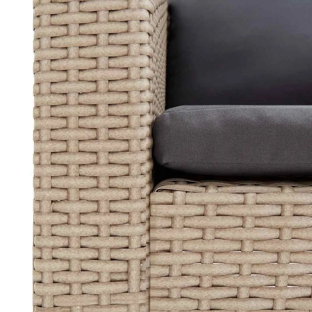 2-Seater Outdoor Garden Sofa Lounge Seat Patio Furniture Cushions Beige