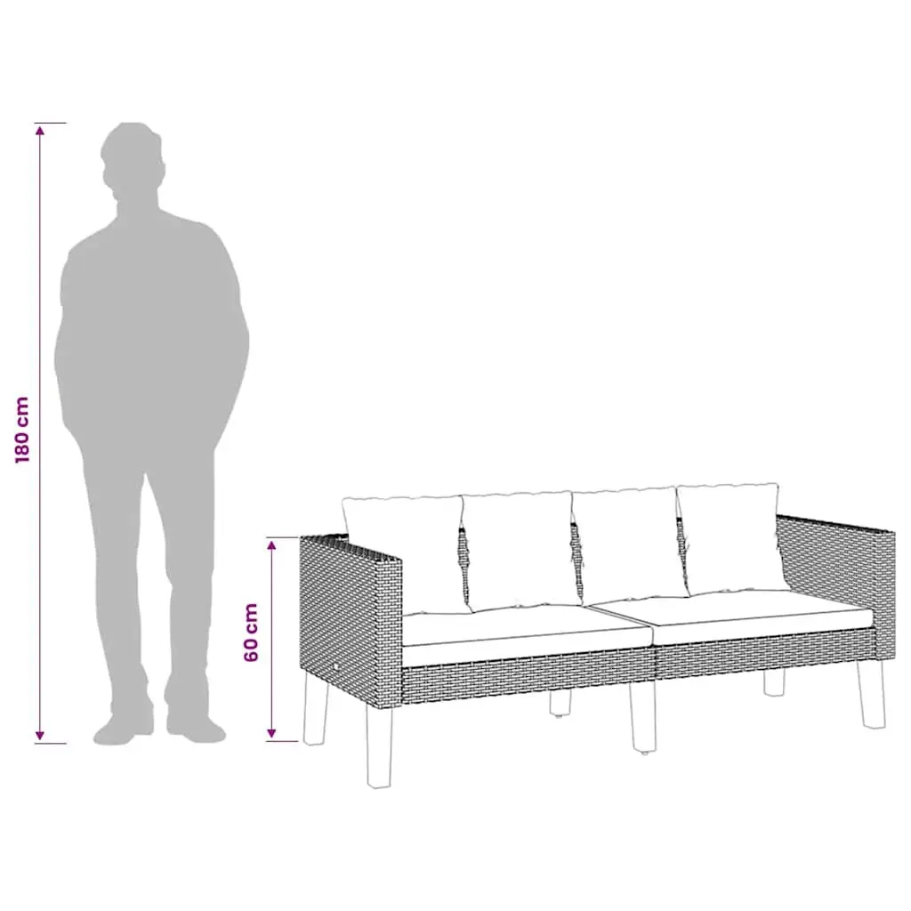 2-Seater Sofa for Outdoors