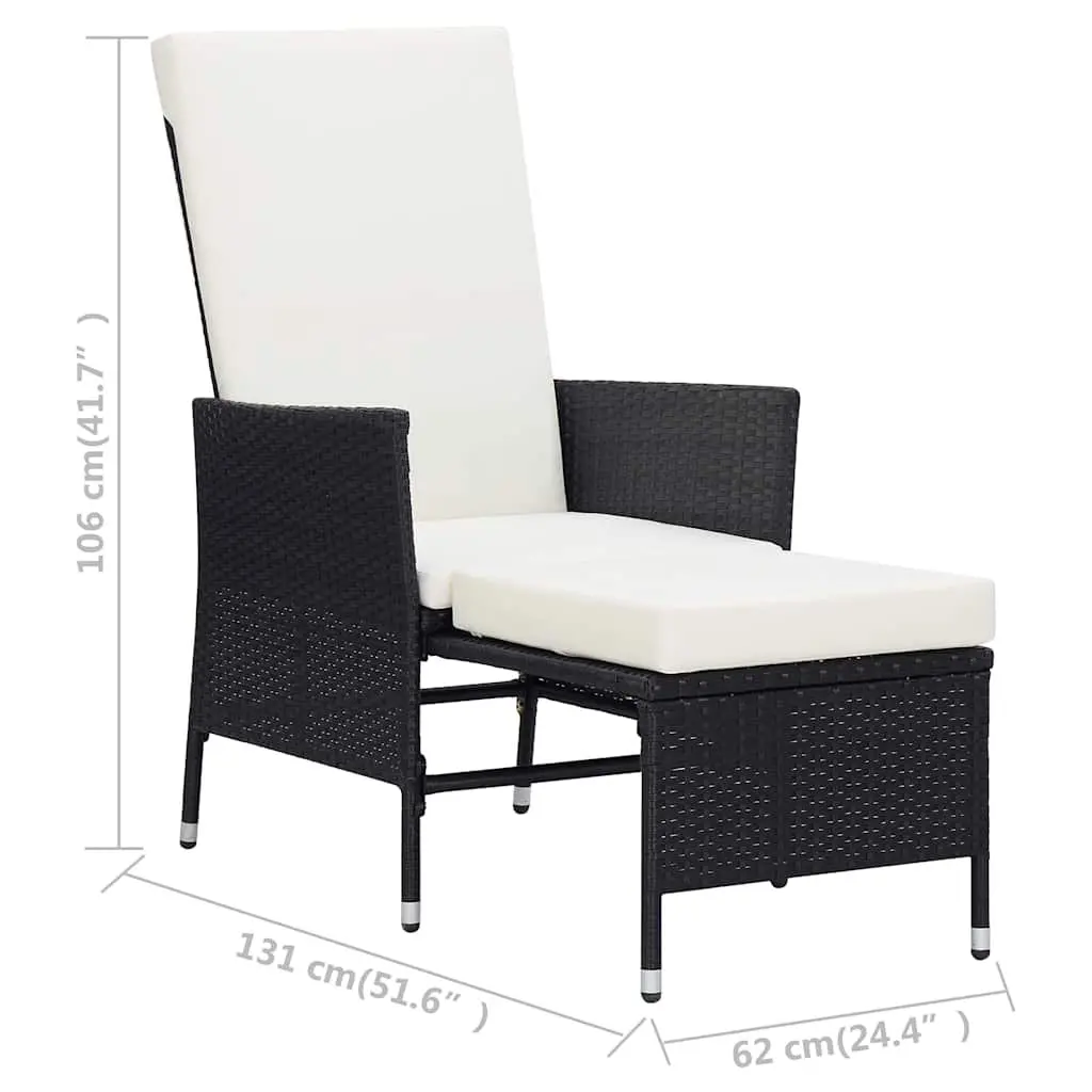 Reclining Garden Chair with Cushions