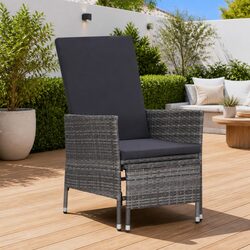 Comfortable Grey Reclining Chair for Your Garden
