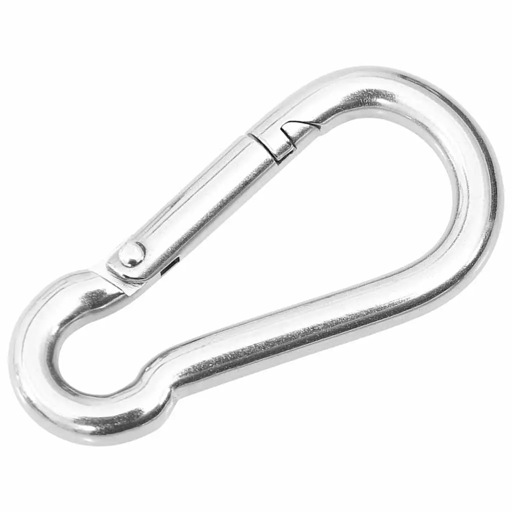 Sunshade Sail Accessory Set Stainless Steel Fittings Carabiners Pad Eyes 8 Piece