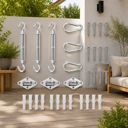 Value-Driven 9 Piece Sunshade Sail Accessory Kit for Easy Installation