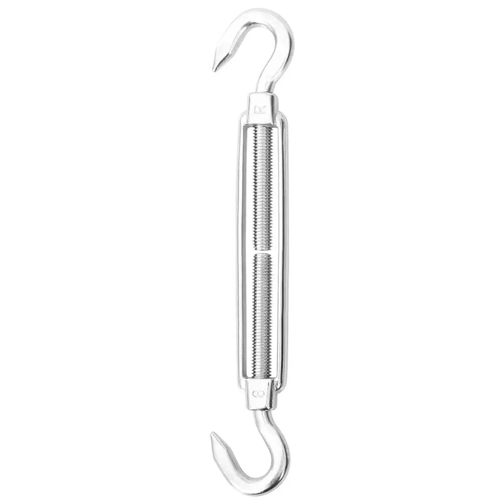 9 Piece Shade Sail Fitting Kit Adjustable Stainless Steel Carabiner Turnbuckle