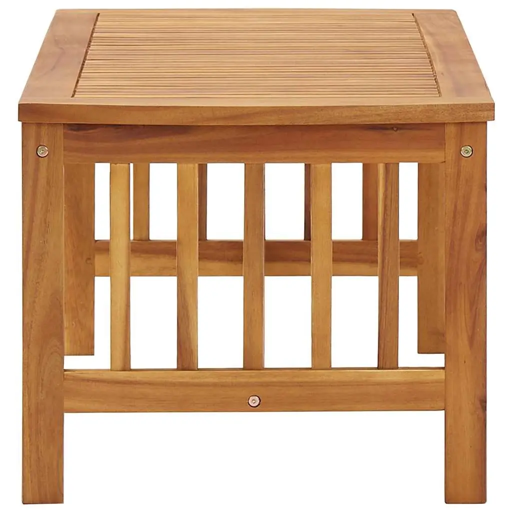 Coffee Table Slatted Top 102x50x43cm Solid Acacia Wood Brown