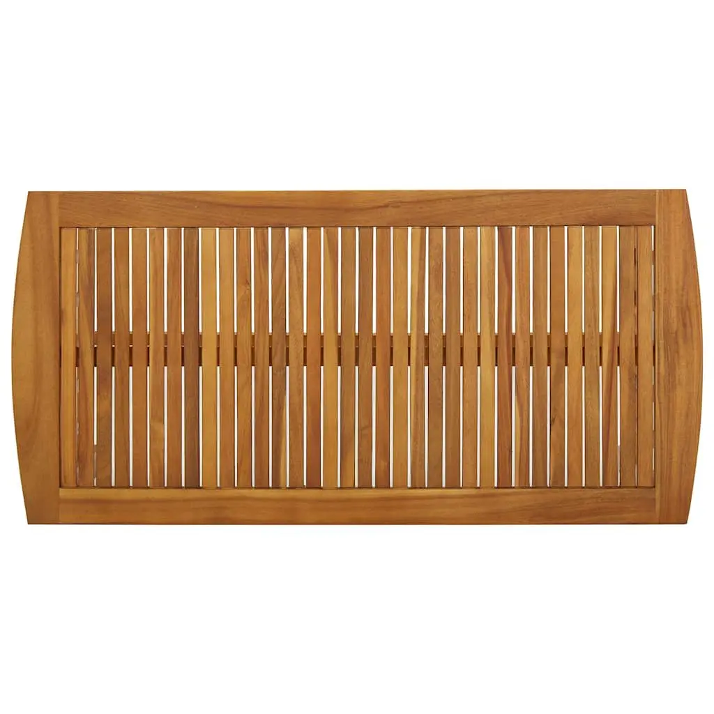 Coffee Table Slatted Top 102x50x43cm Solid Acacia Wood Brown