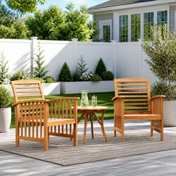 Sturdy Garden Chairs - Set of 2 Outdoor Seating