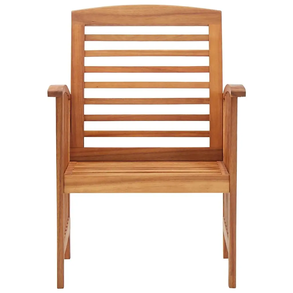Garden Chairs Set of 2 Outdoor Wooden Patio Seating Furniture Brown