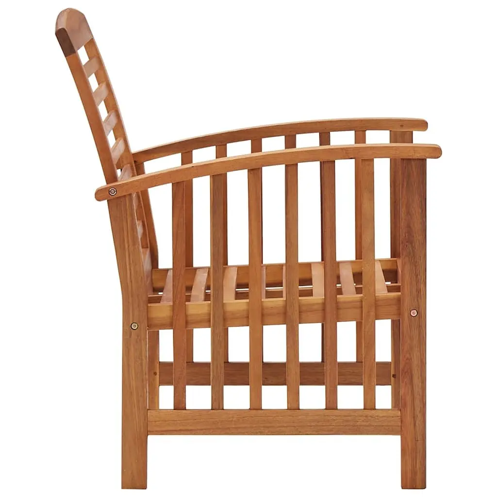 Garden Chairs Set of 2 Outdoor Wooden Patio Seating Furniture Brown