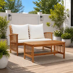 Comfortable 2 Piece Garden Lounge Set for Outdoor Enjoyment