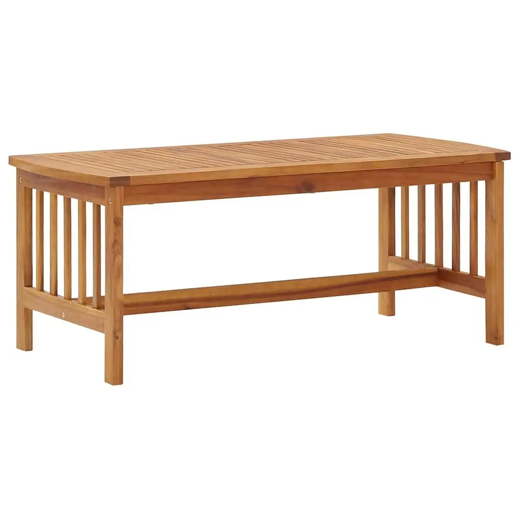 Garden Lounge Set 2 Piece Outdoor Furniture Bench Coffee Table Cushions White
