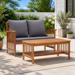 Warm Acacia Wood Lounge Set for Your Garden