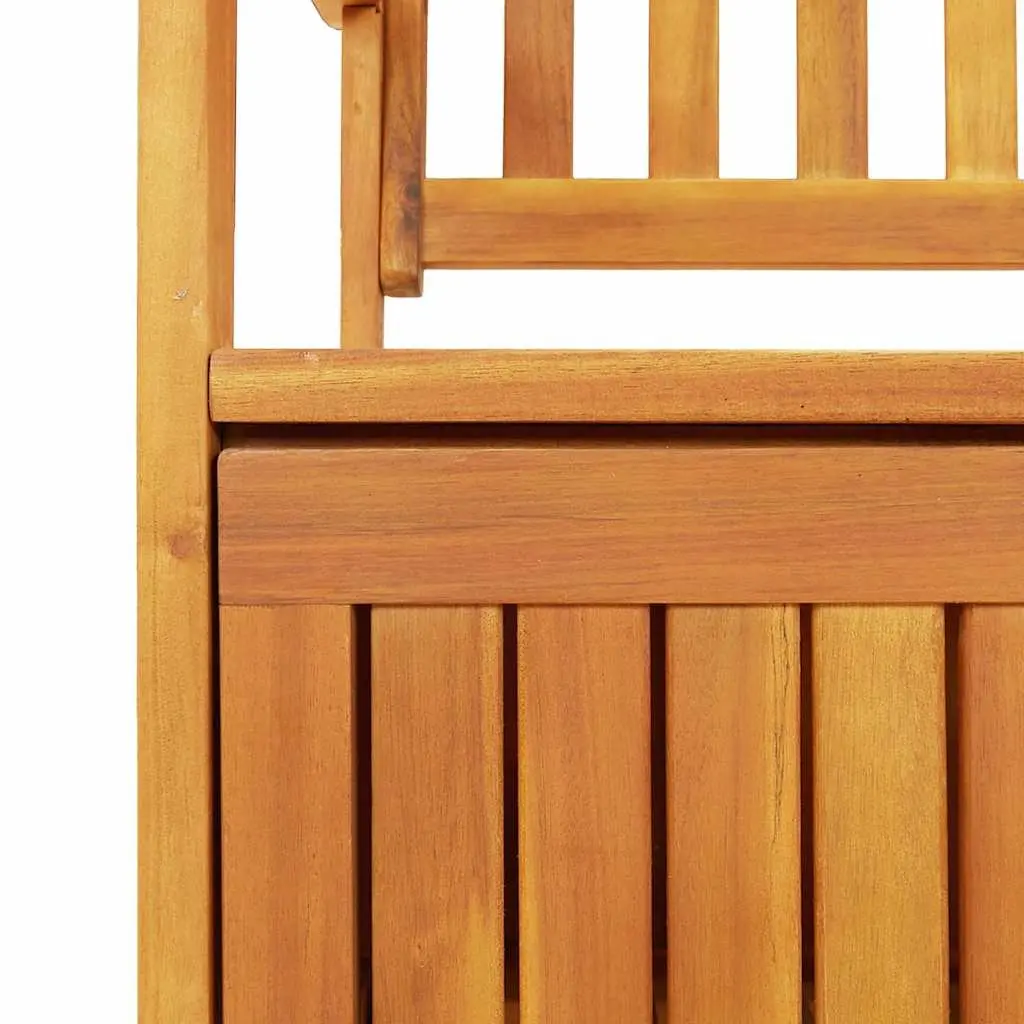 Outdoor Storage Bench 120cm Garden Seating Backrest Armrests Wooden Seat Box