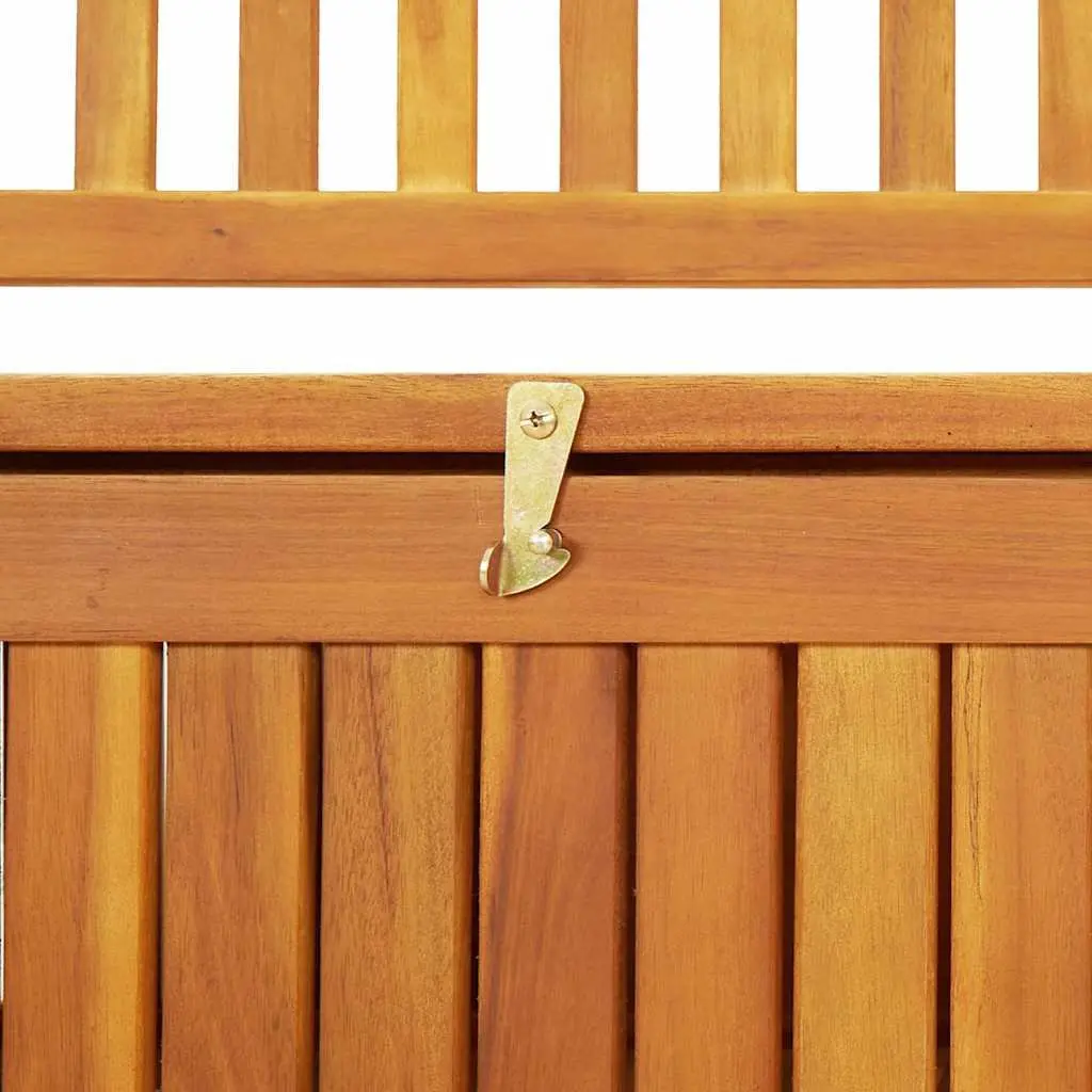 Outdoor Storage Bench 120cm Garden Seating Backrest Armrests Wooden Seat Box