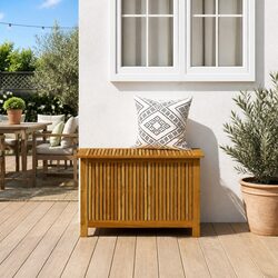 Durable Garden Storage Box in Solid Acacia Wood