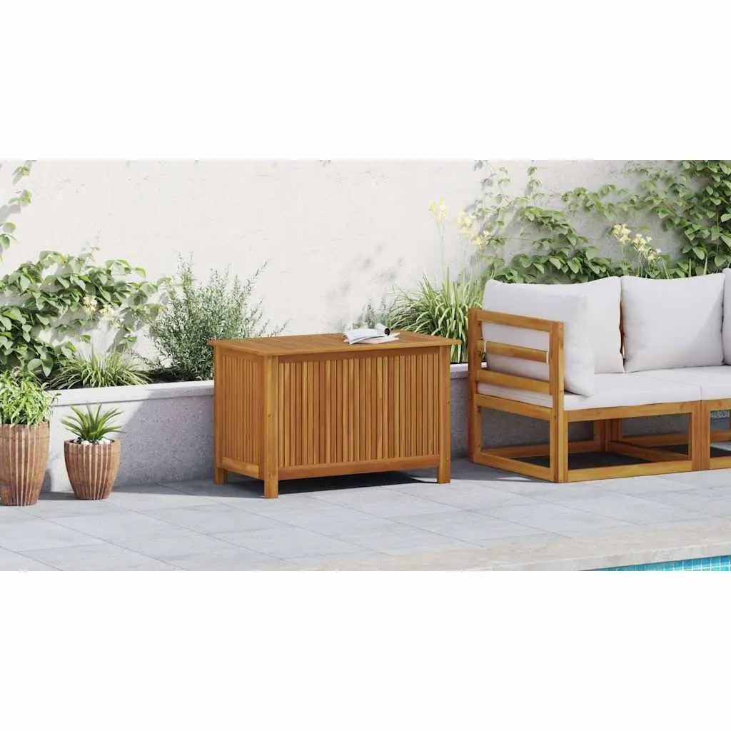 Garden Storage Box Outdoor Bench 90x50x58 cm Solid Acacia Wood Brown