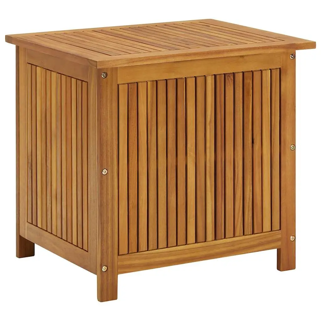 Garden Storage Box Outdoor Bench Solid Wood 60x50x58 cm Brown Acacia Trunk