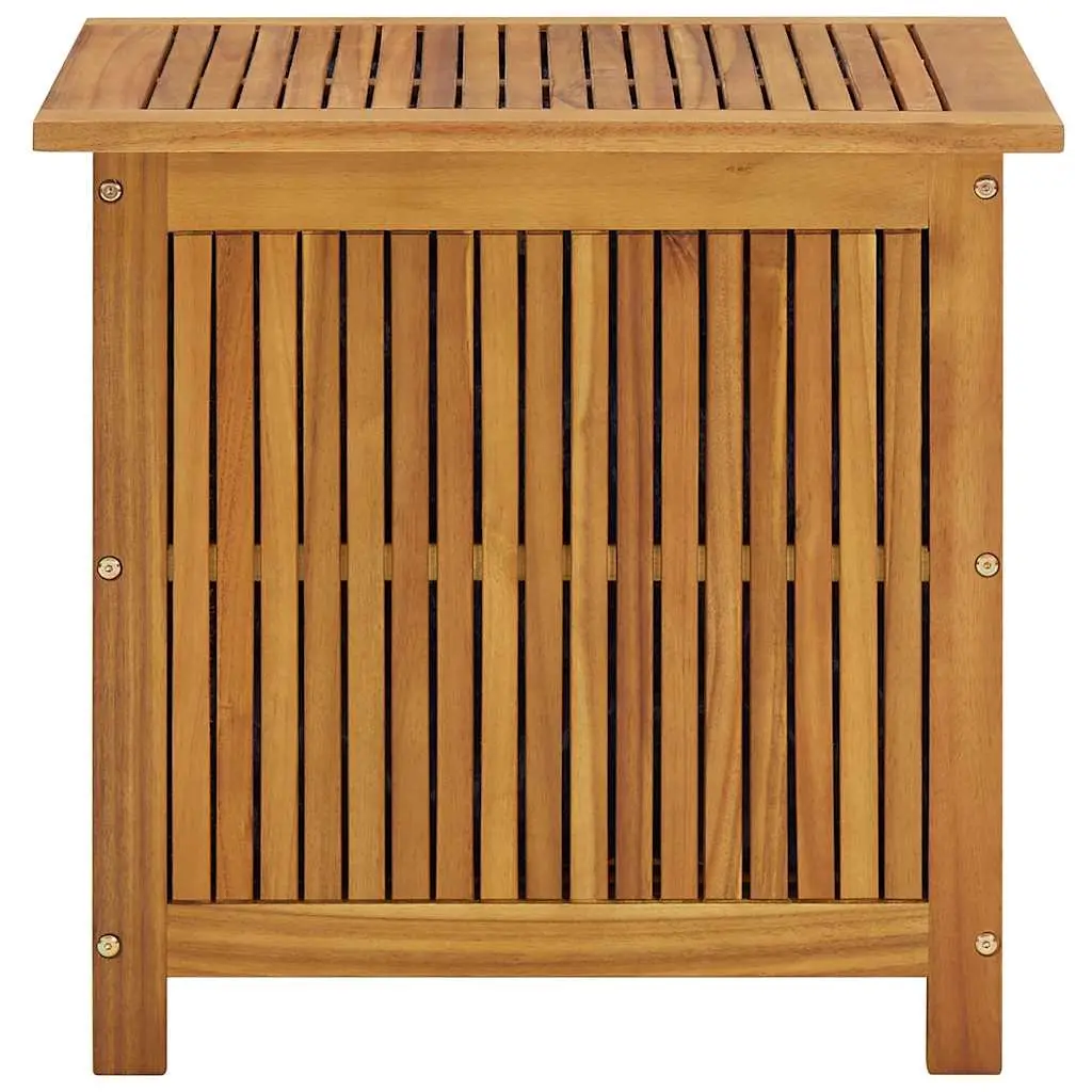 Garden Storage Box Outdoor Bench Solid Wood 60x50x58 cm Brown Acacia Trunk