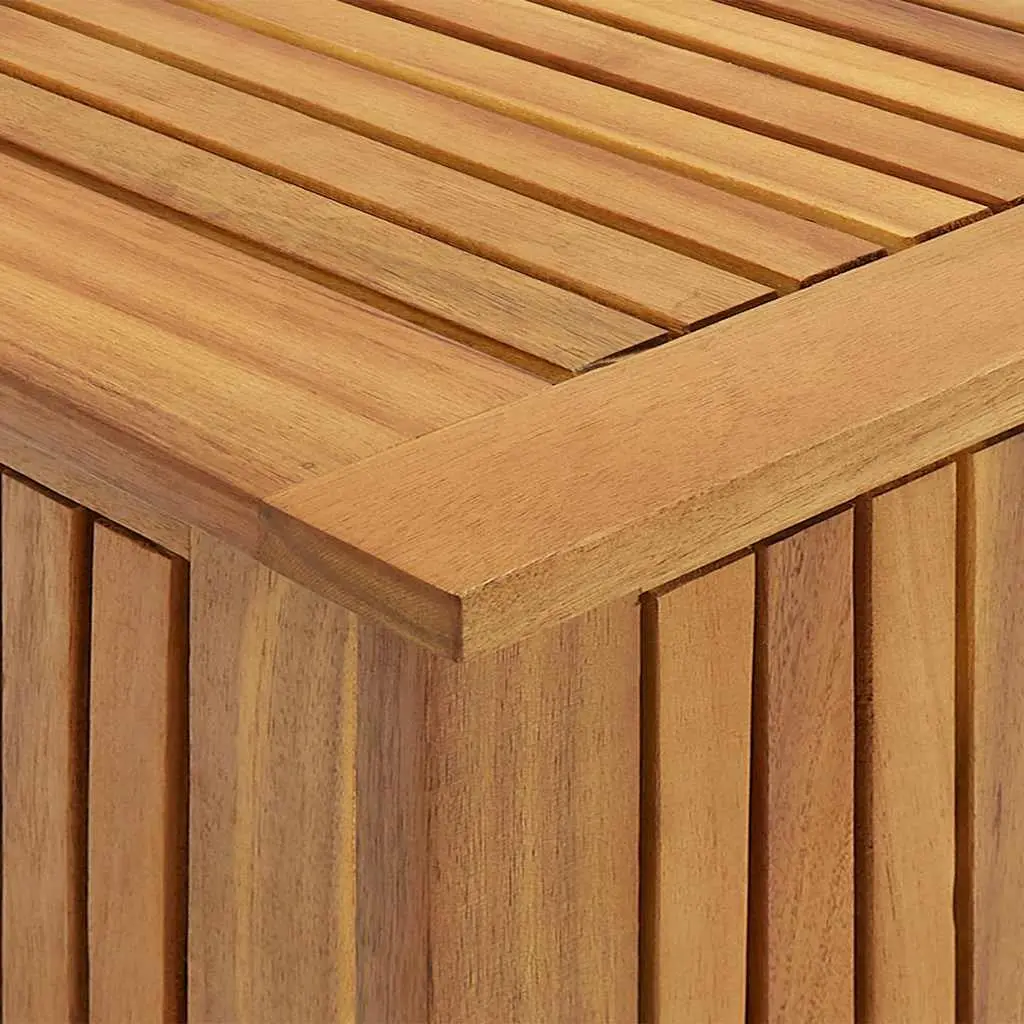 Garden Storage Box Outdoor Bench Solid Wood 60x50x58 cm Brown Acacia Trunk