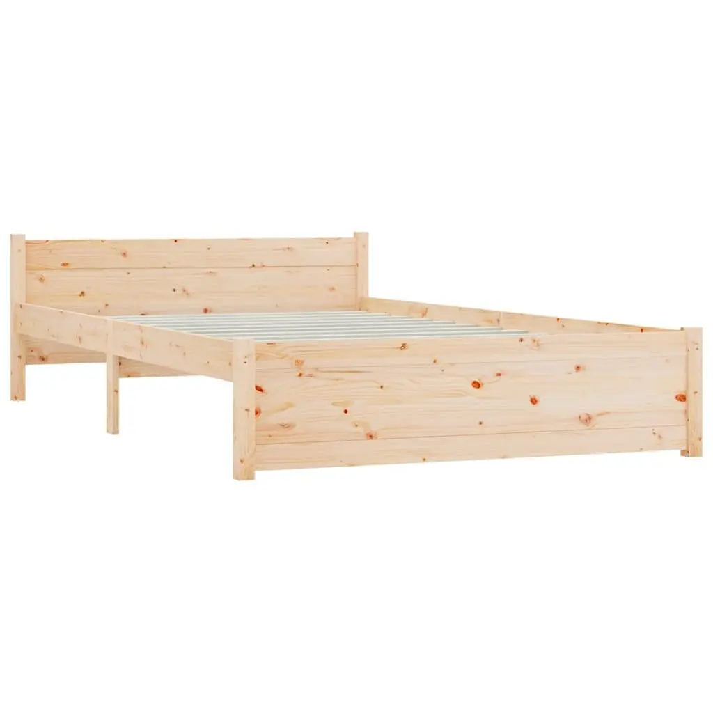 Wooden Bed Frame with Storage Drawers 135x190cm Brown