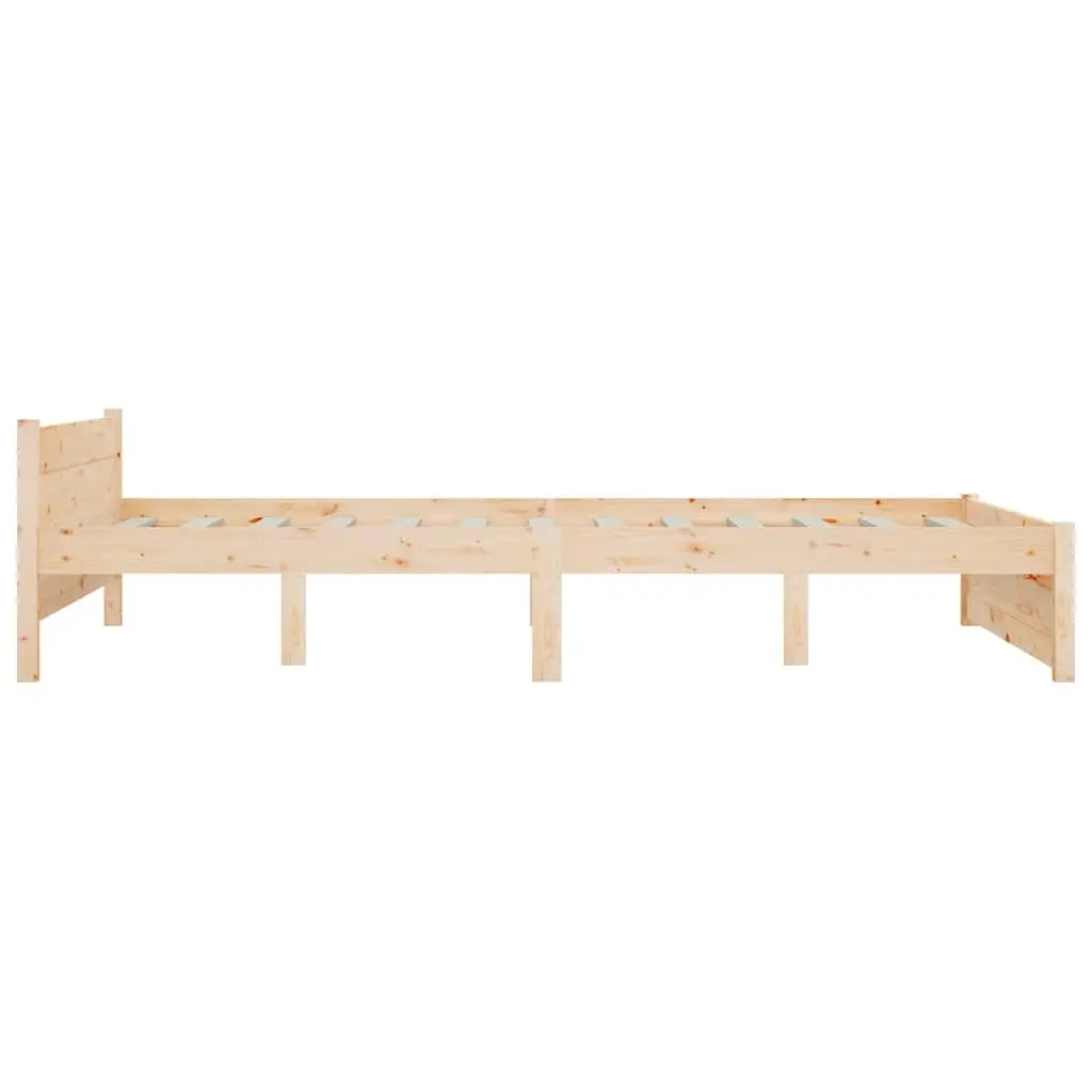 Wooden Bed Frame with Storage Drawers 135x190cm Brown