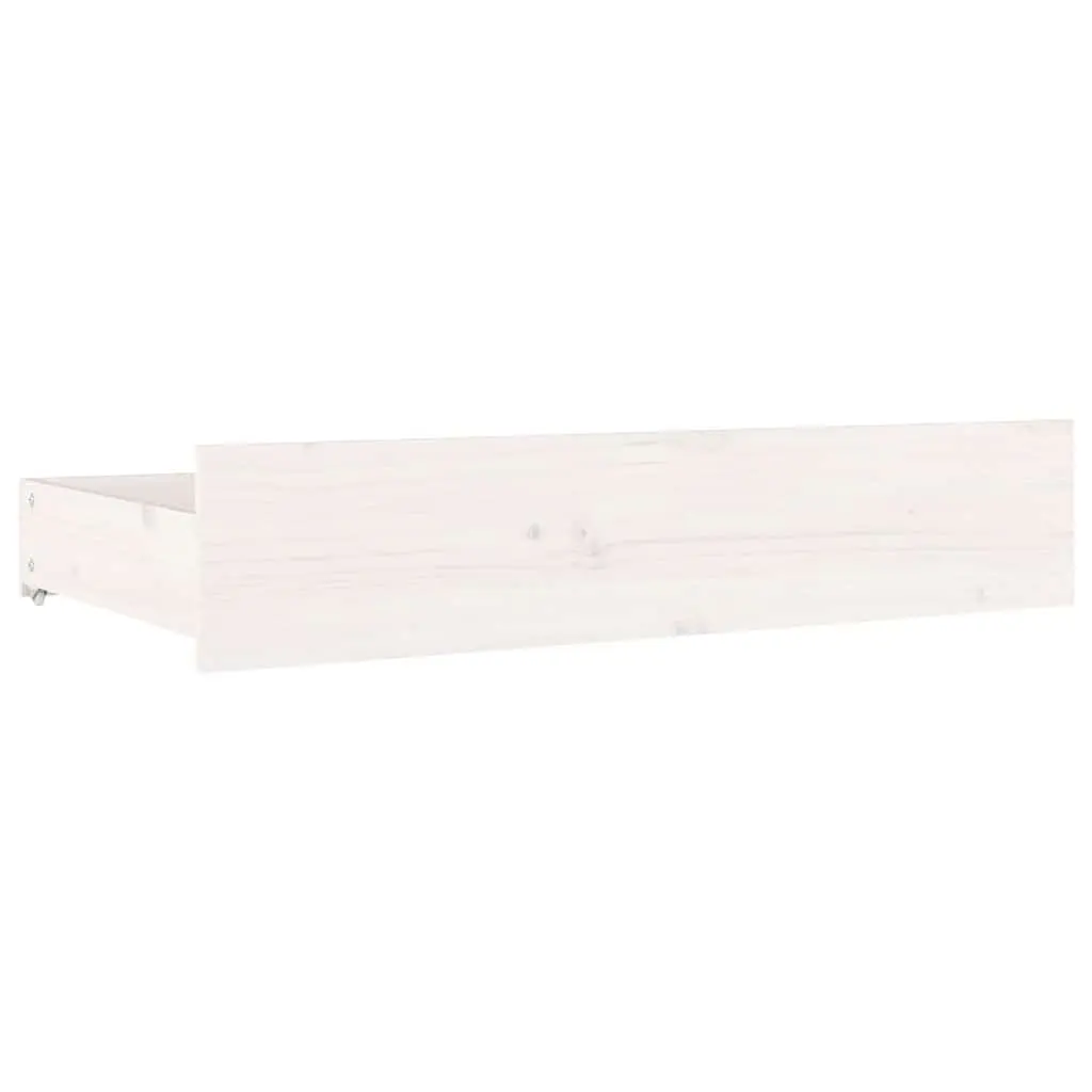 White Bed Frame with Storage