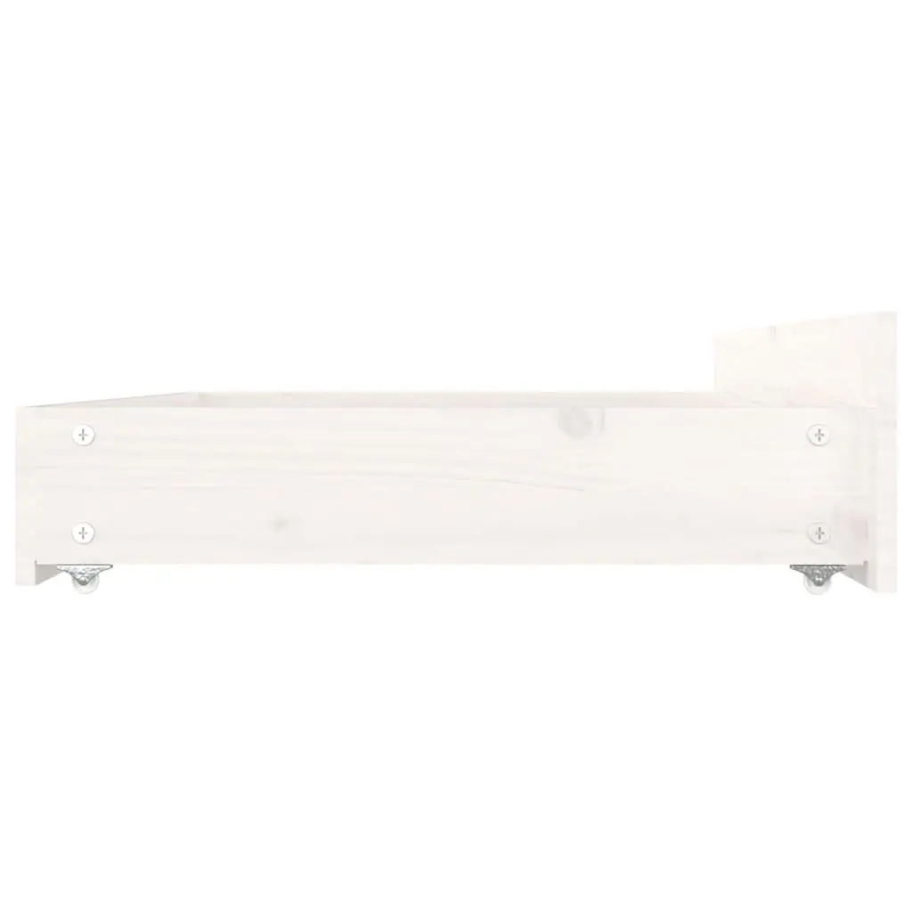 White Bed Frame with Storage