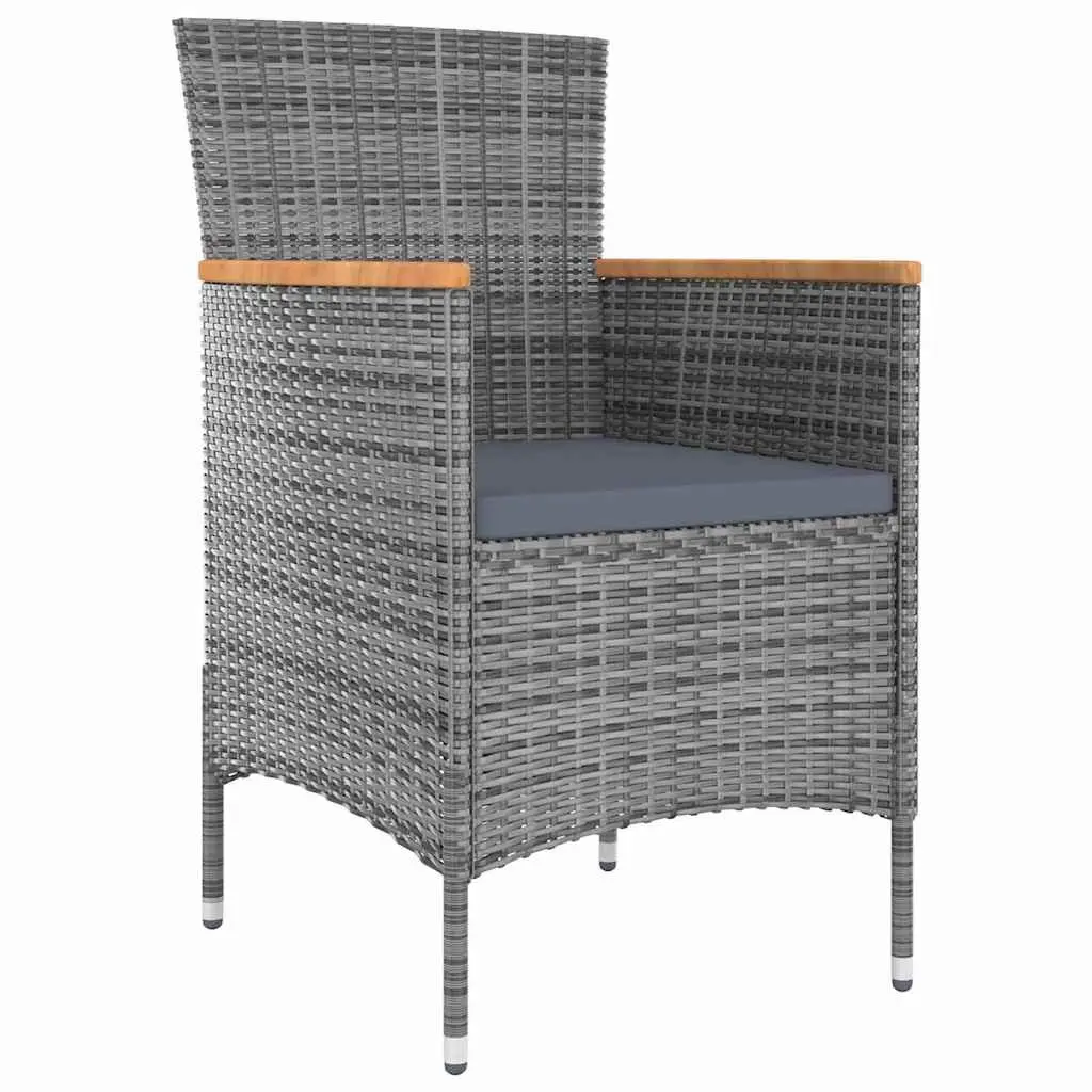 Garden Dining Set 9 Piece Outdoor Furniture Acacia Wood Chairs Table Grey
