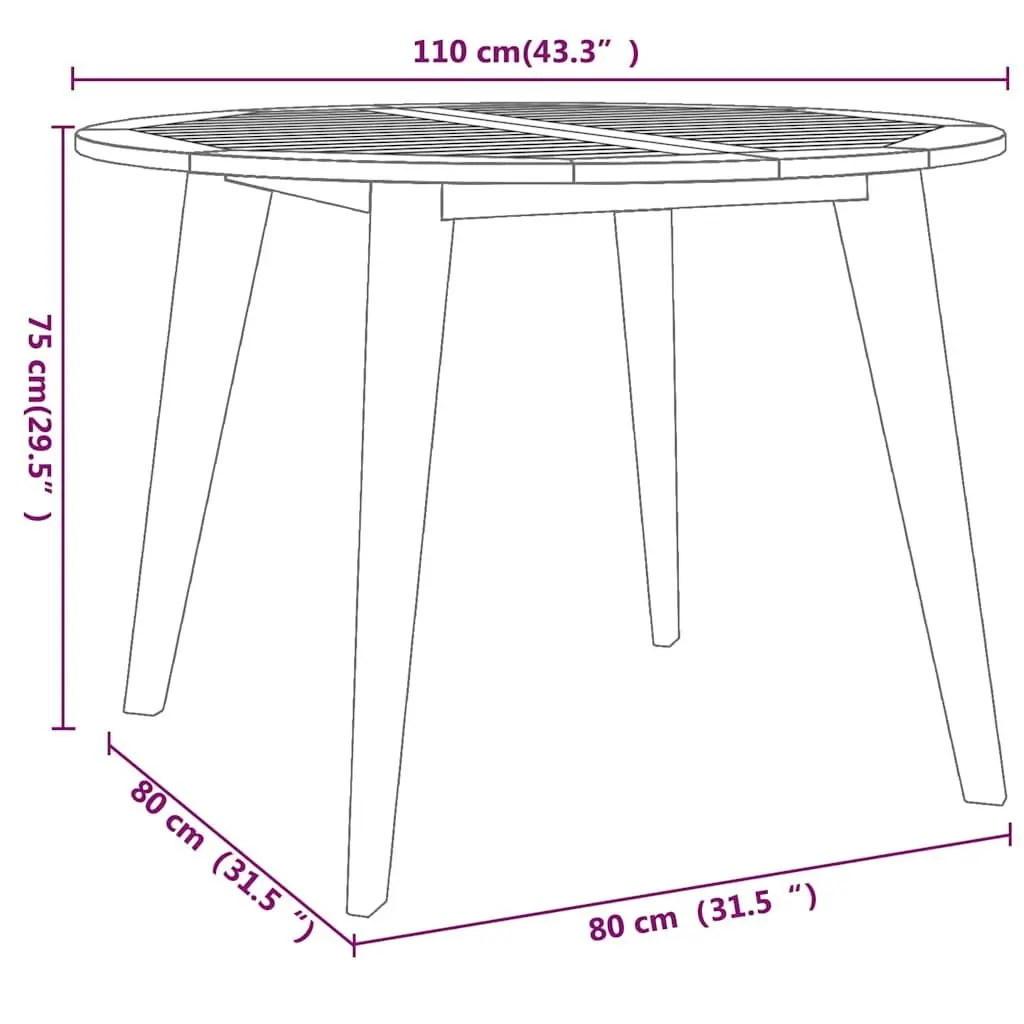 Outdoor Acacia Wood Table for Dining