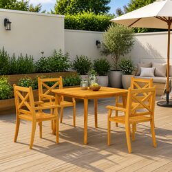 Reliable Solid Wood Garden Table for Outdoor Dining