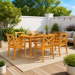 Reliable and Durable Solid Acacia Garden Dining Table