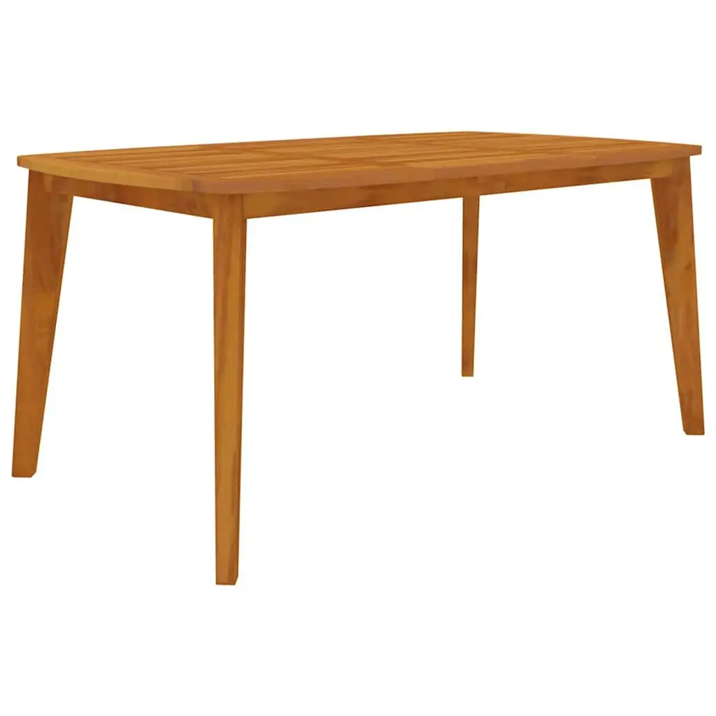 Garden Dining Table Outdoor Use 160x90x75 cm Solid Wood Acacia Brown