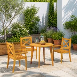 Practical and Sturdy Outdoor Dining Chairs Set of 3