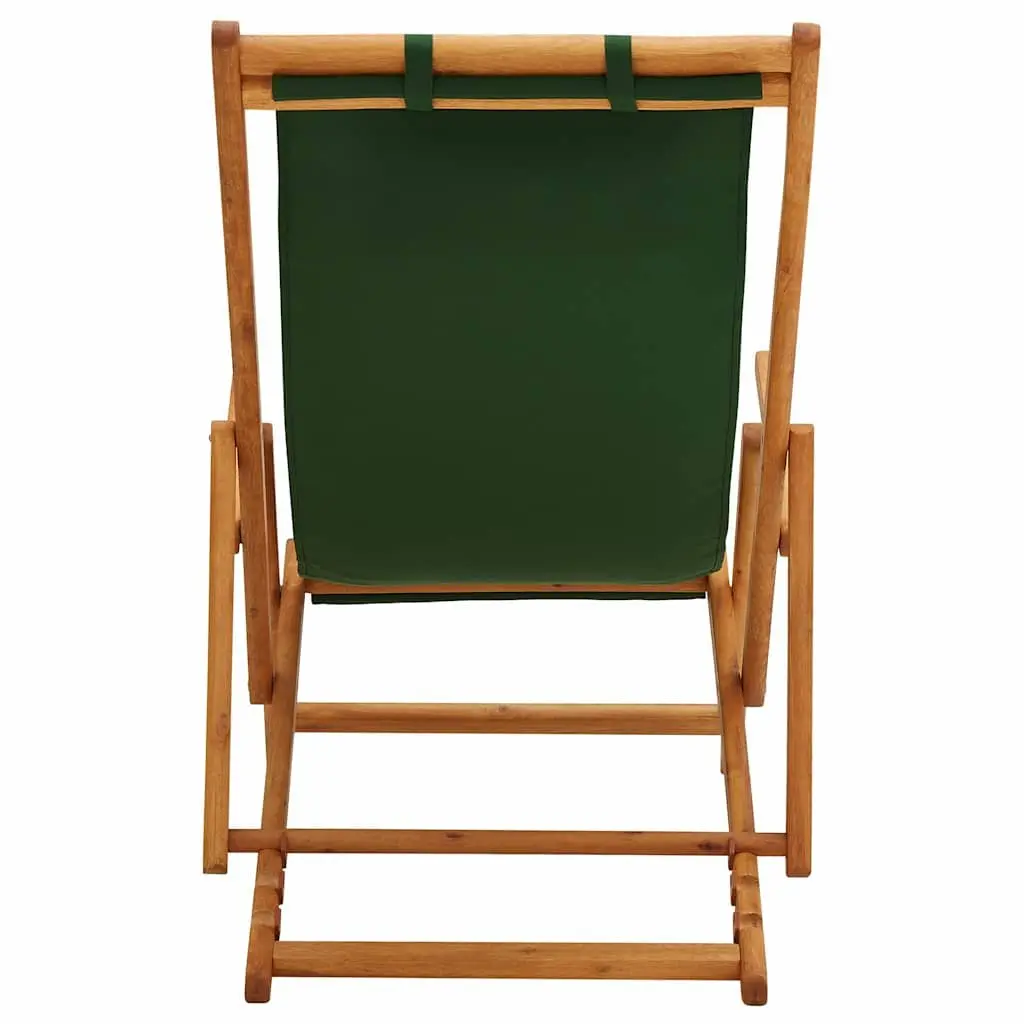 Folding Beach Chair Outdoor Lounge Reclining Seat Green