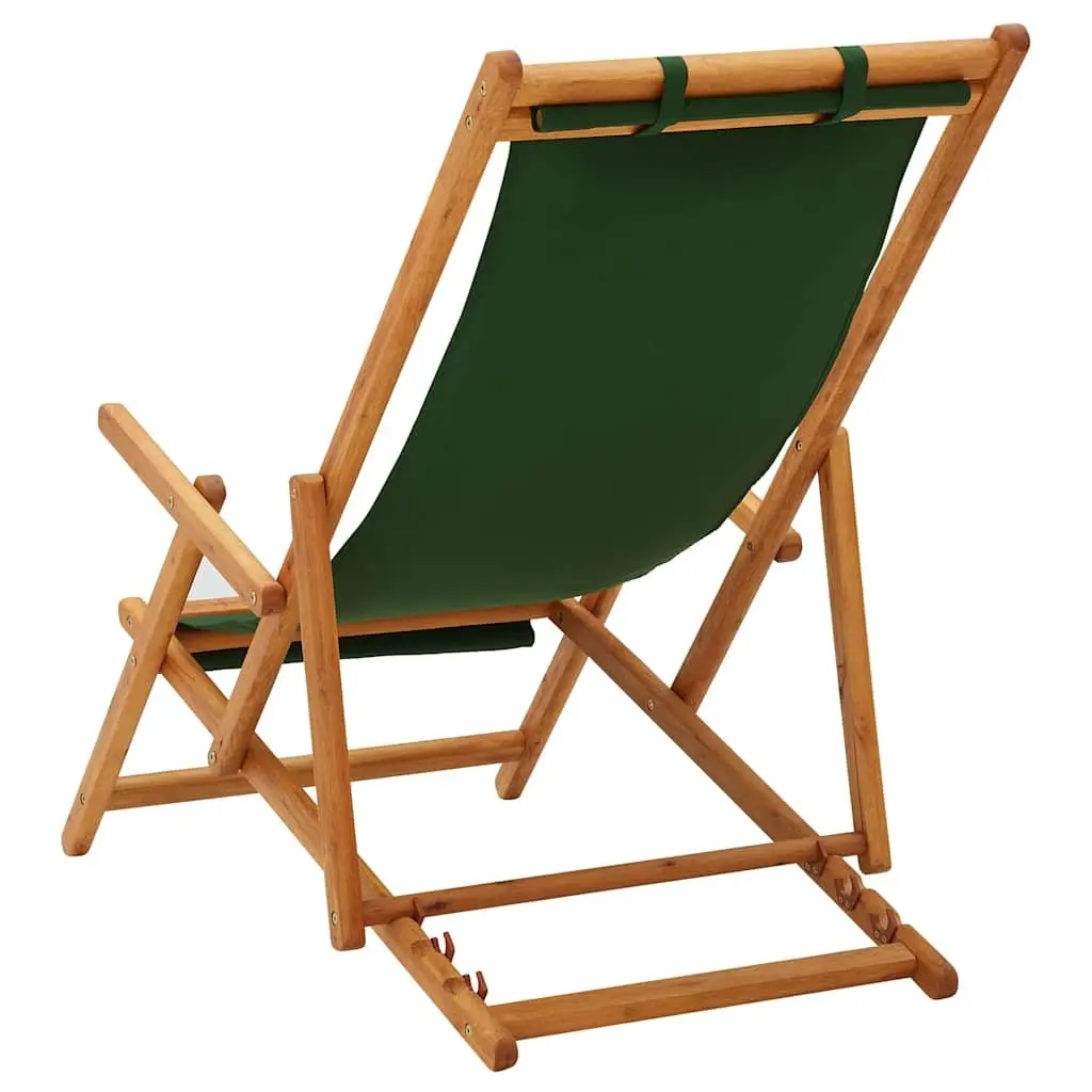 Folding Beach Chair Outdoor Lounge Reclining Seat Green
