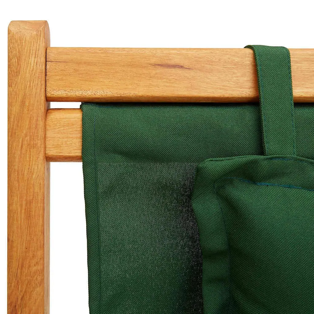 Folding Beach Chair Outdoor Lounge Reclining Seat Green