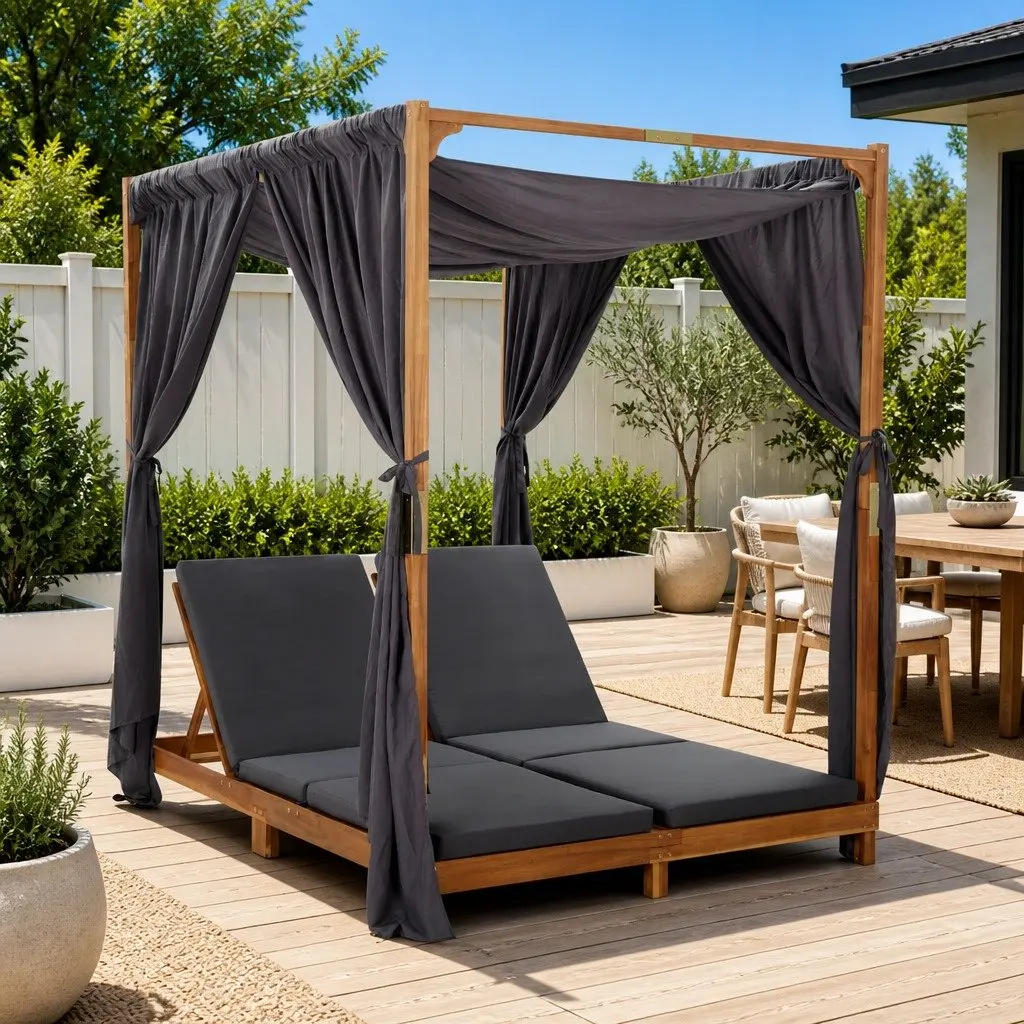 Double Sun Lounger for Outdoor Relaxation