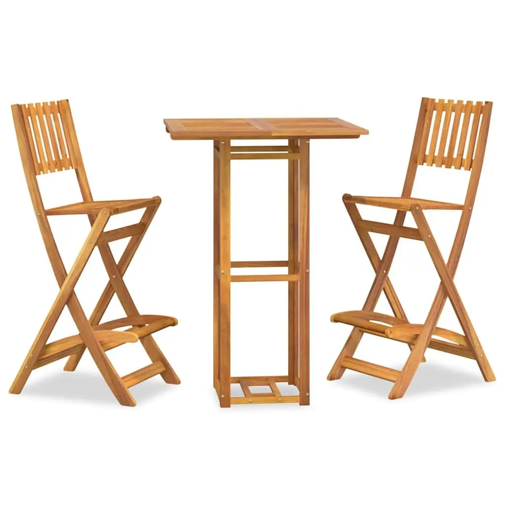 Outdoor Bar Set with Foldable Stools